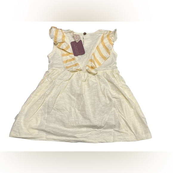 2 for $14 - Girls organic ruffle hem dress Cream/sun colour size 4-5T (120) - Picture 2 of 2